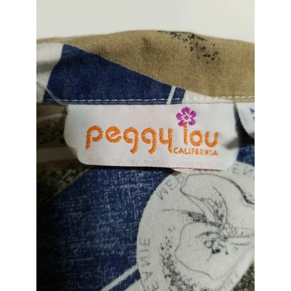 Vintage Peggy Lou California Blouse Women’s 42 (2X) Made USA Jungle Button Up - Picture 10 of 13